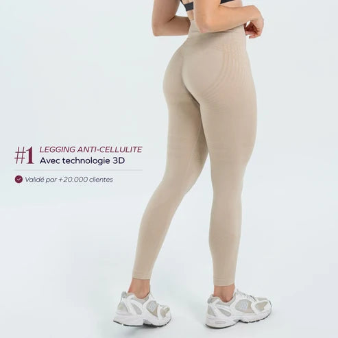 Legging 3D Anti-Cellulite Beige