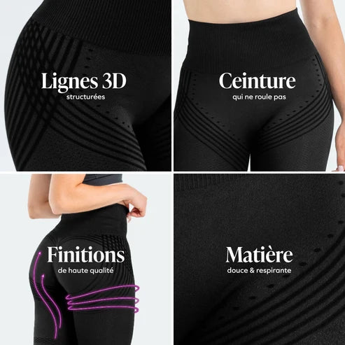 Legging 3D Anti-Cellulite Noir