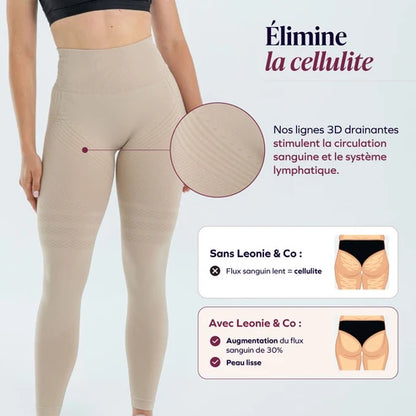 Legging 3D Anti-Cellulite Beige