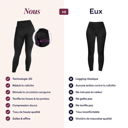 Legging 3D Anti-Cellulite Noir